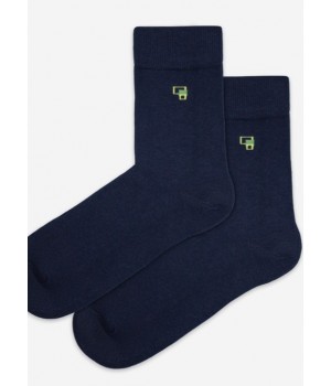 Мужские повседневные носки WOLA PERFECT WZ048 темно-синие, размер 42/44