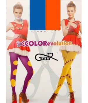 Колготки GATTA COLOREVOLUTION 40 4 синьо-помаранчеві