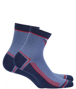 Носки WOLA SPORTIVE AG+ до щиколотки WZ972 темно-синие, размер 42/44