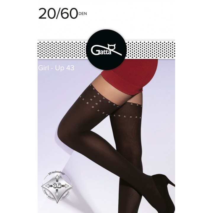 Колготки GATTA GIRL-UP WZ 43 3 чорно-сріблясті
