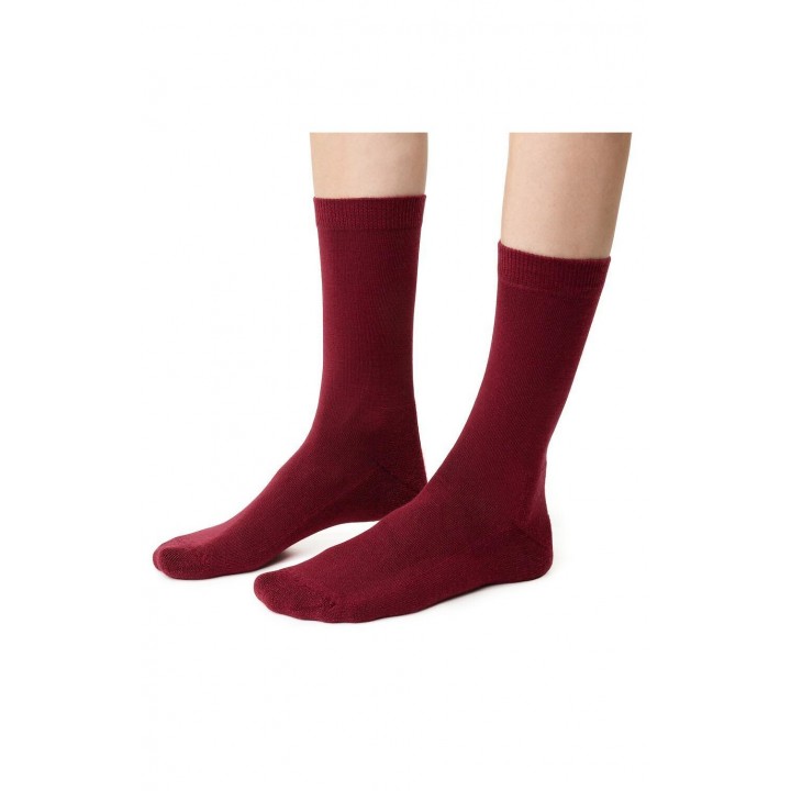 Женские полумахровые носки Steven 130, бордовые, размер 35-37