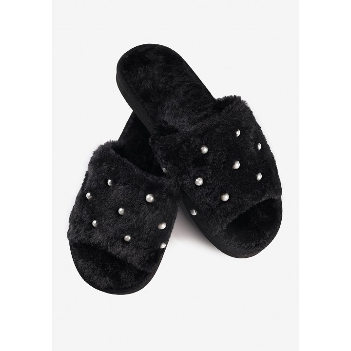 Чорні капці Marilyn Poupée Apearls 36/37