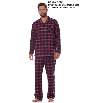 Мужская пижама L&L 2471 Ben темно-синего цвета /XL