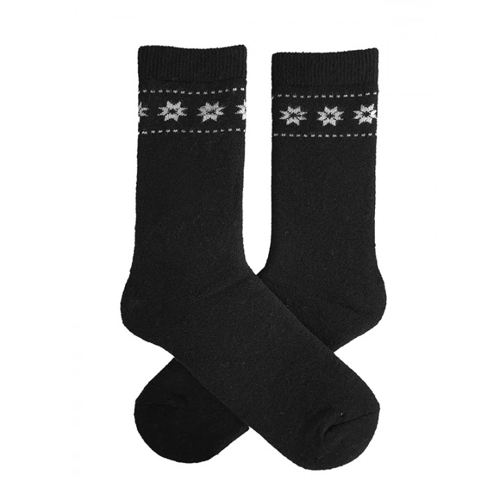 Мужские махровые носки Marylyn Angora D30, черные.