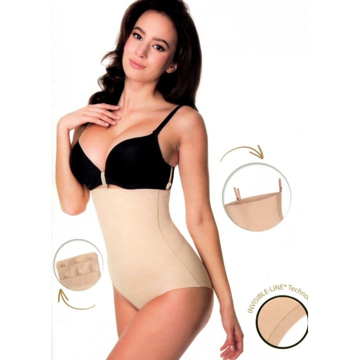 Труси коригуючі з високою талією і бретелями JULIMEX 251 EXTRA! WYSOKA TALIA