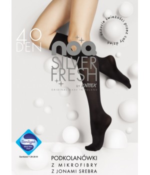 НОСКИ KNITTEX ДО КОЛЕНА, ЧЕРНЫЕ СЕРЕБРЯНЫЕ