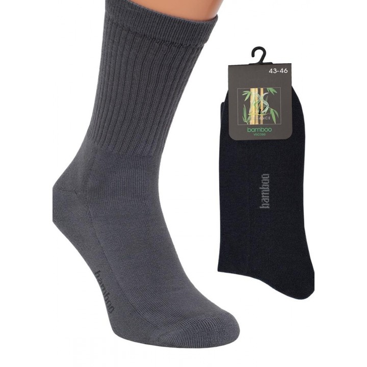Полумахровые бамбуковые носки REGINASOCKS 1185, черные, размеры 39-42