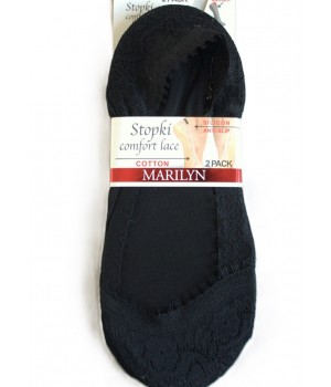 ЖІНОЧІ МЕРЕЖЕВІ ЧЕРЕВИКИ ДЛЯ СТОПОК MARILYN, ЧОРНІ, 35/37, 2 ШТ.