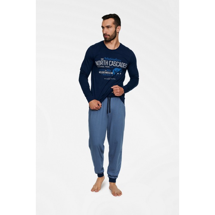 Пижама HENDERSON 40034 BEAST XXL, темно-синяя.