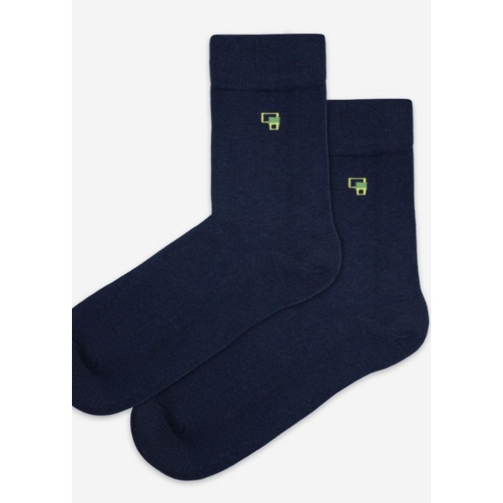 Мужские повседневные носки WOLA PERFECT WZ048 темно-синие, размер 39/41