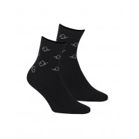 Женские черные носки WOLA с узором из люрекса W996