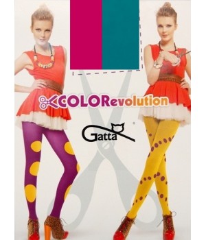 Колготки GATTA COLOREVOLUTION 40 2 рожево-бірюзові