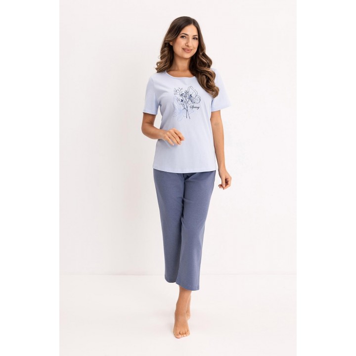 Женская пижама REGINA 739, синяя, размер L