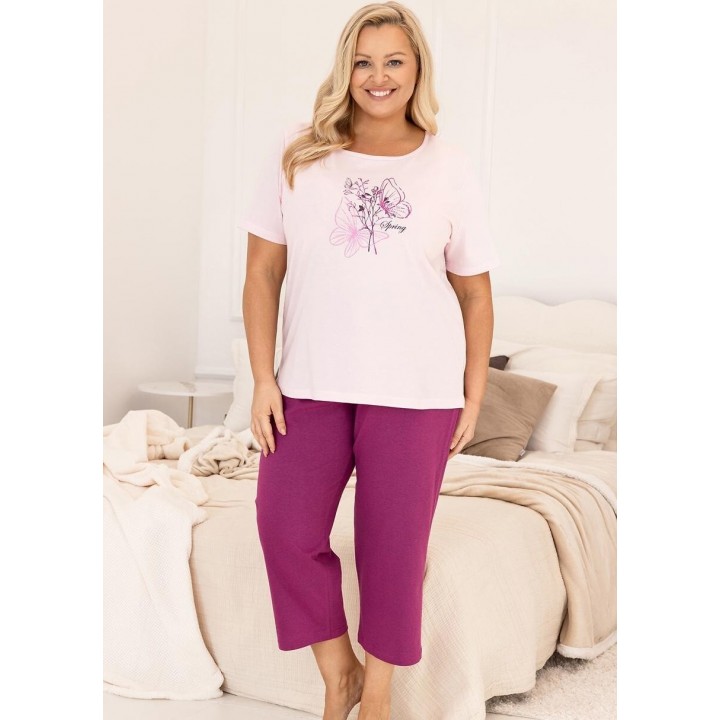 Женская пижама REGINA 739, розовая / XXL