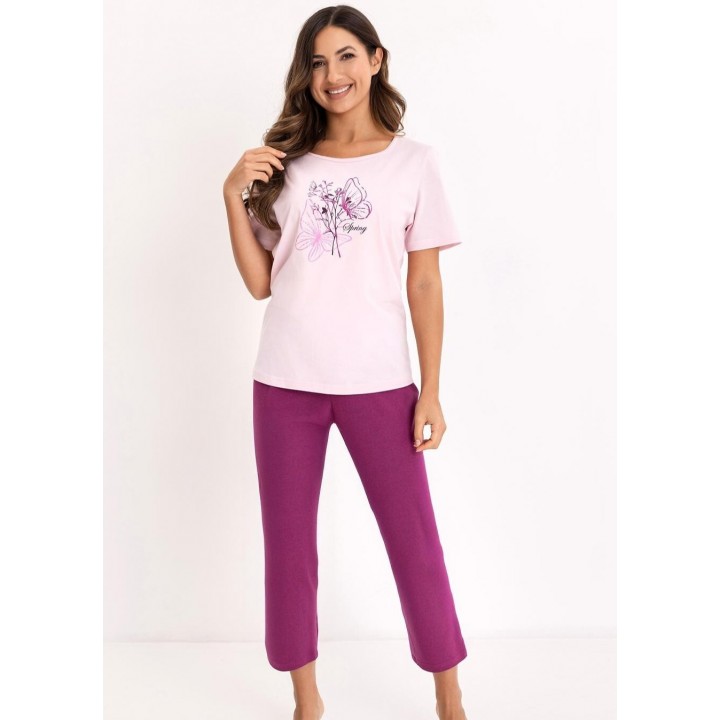 Женская пижама REGINA 739, розовая /XL
