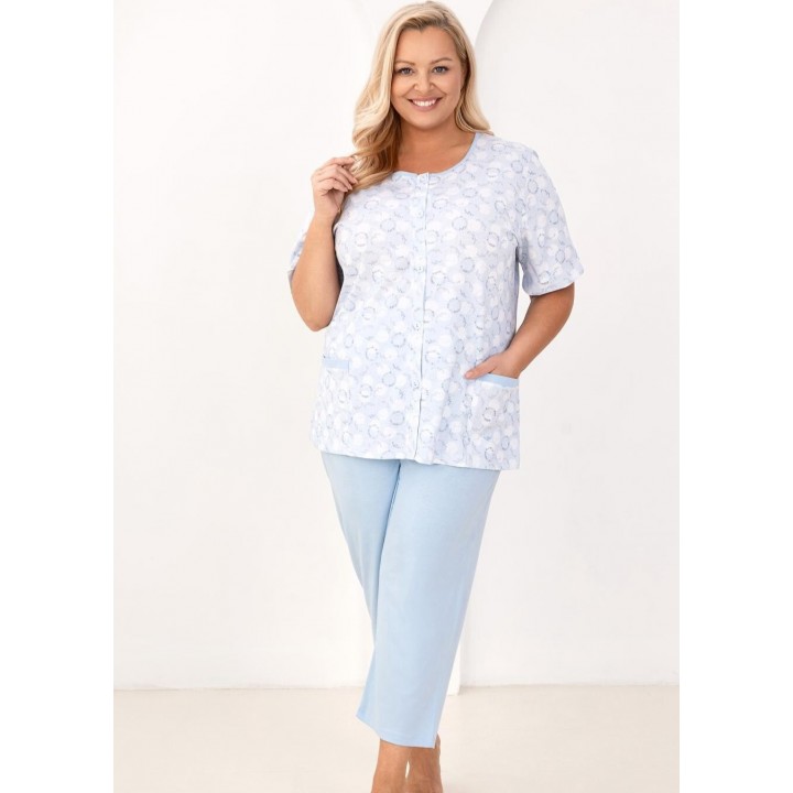 Женская пижама REGINA 738, синяя, размер 3XL