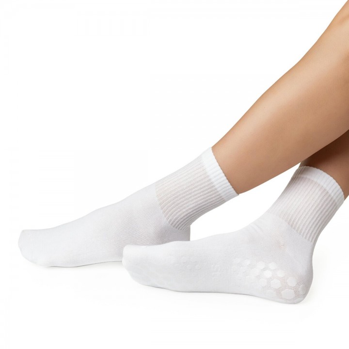 Носки Steven 088 ABS белые, размер 35/37