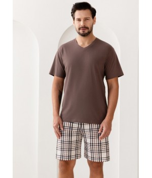 Мужская пижама REGINA 505, коричневая / XXL