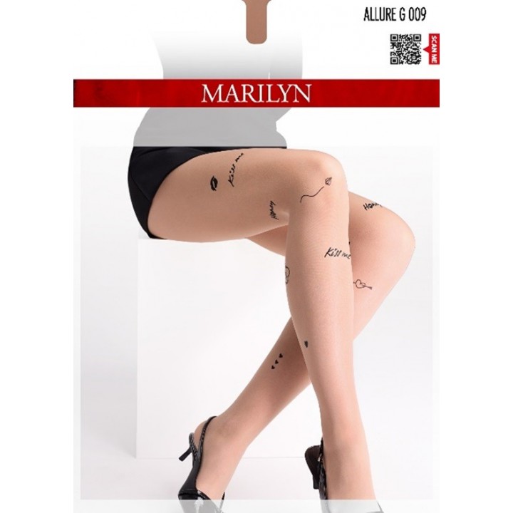 Колготки MARILYN ALLURE G009 Бежеві/Чорні 3/4