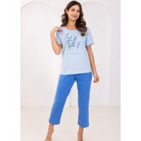 Женская пижама REGINA 740, синяя, размер XL