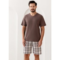 Мужская пижама REGINA 505, коричневая / 3XL