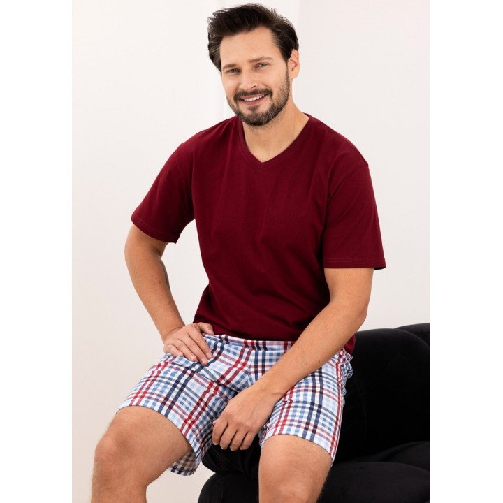 Мужская пижама REGINA 505, бордовая / 3XL