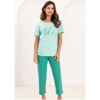 Женская пижама REGINA 740, зеленая /L