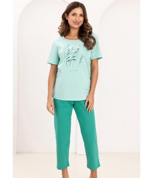 Женская пижама REGINA 740, зеленая /L