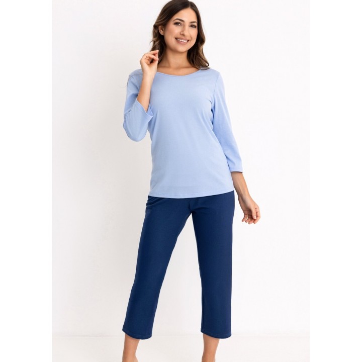 Женская пижама REGINA 744, синяя / XXL