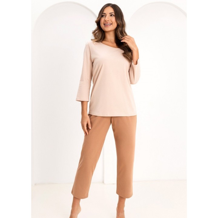 Женская пижама REGINA 744 бежевого цвета / 3XL