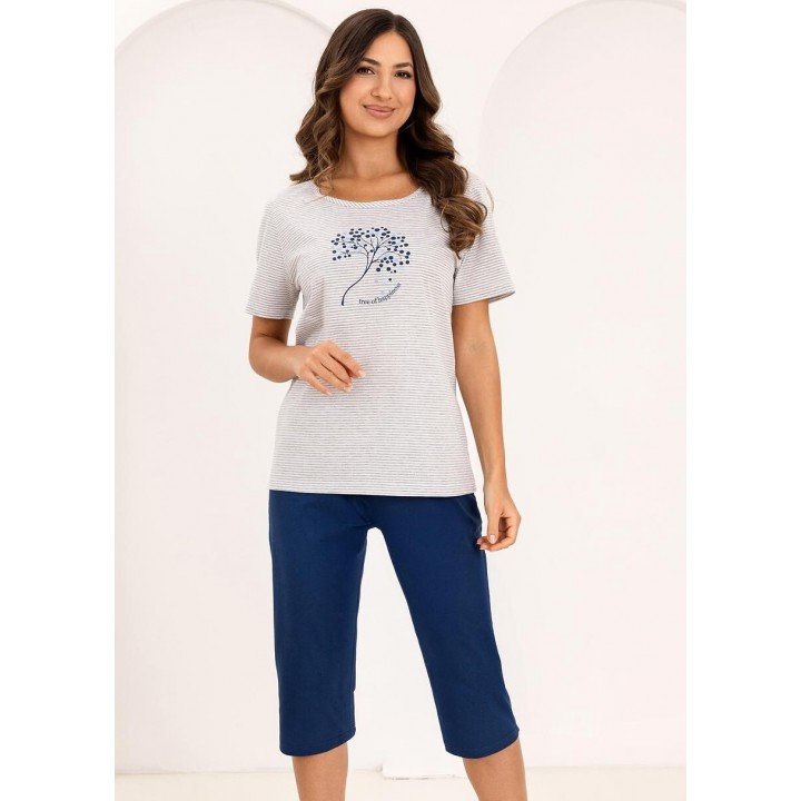 Женская пижама REGINA 732 темно-синего цвета /M