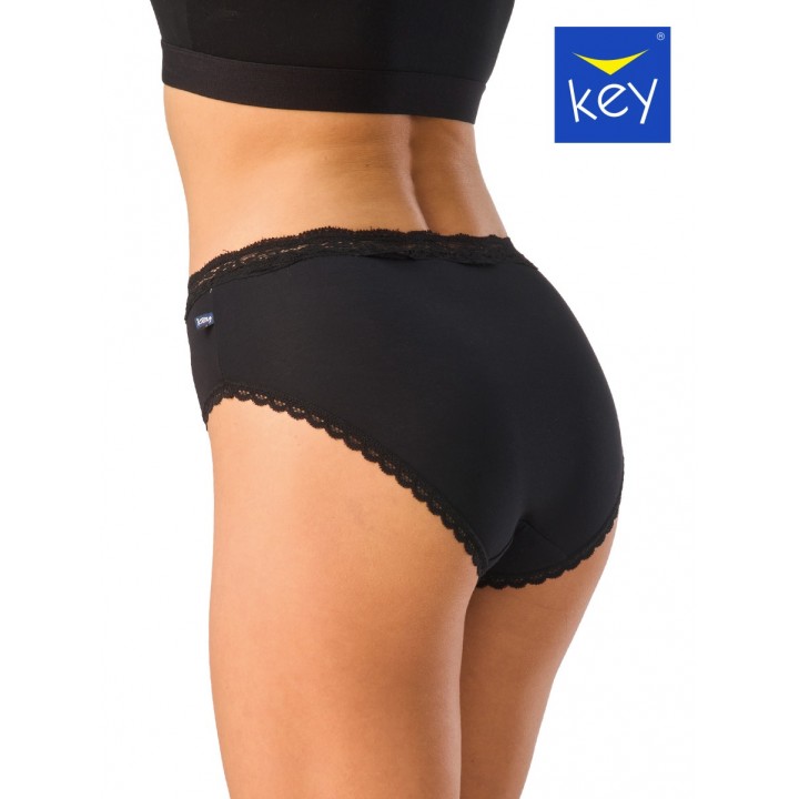 Трусики KEY LPK-002 з бамбука, чорного кольору/XXL