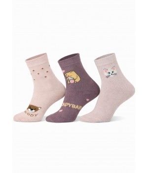 Носки до щиколотки NOVITI SB132-G-02 для девочек, размер 35-38