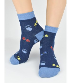 Детские носки до щиколотки NOVITI SB132-B-02, размеры 35-38