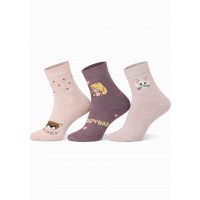 Носки до щиколотки NOVITI SB132-G-02 для девочек, размер 31-34