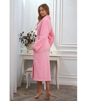ЖІНОЧИЙ ХАЛАТ L&L 2620 ДОВГИЙ АБРИКОСОВИЙ /L