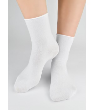 Носки NOVITI SB014-W-01 без ремешка, белые, размер 35-38