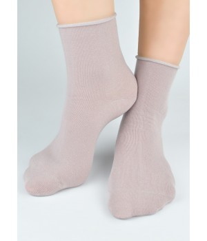 Носки NOVITI SB014-W-10 без ремешка, меланж, размер 39-42