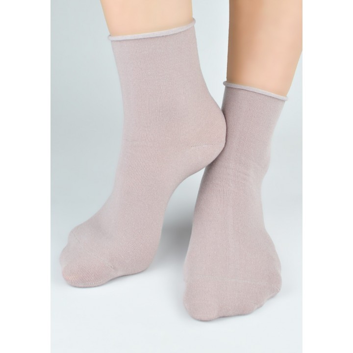 Носки NOVITI SB014-W-10 без ремешка, меланж, размер 39-42