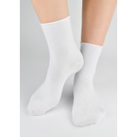 Носки NOVITI SB014-W-01 без ремешка, белые, размеры 39-42