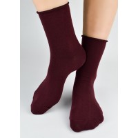 Носки NOVITI SB014-W-09 без ленты, бордовые, размеры 39-42
