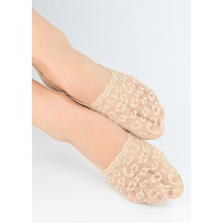 Носки NOVITI SN069-W-02, силиконовые, ABS, бежевые, размеры 36-41