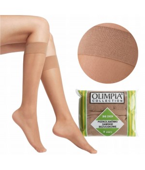 Высокие носки OLIMPIA, 20 ден, натуральный цвет.