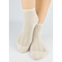 SKARPETY NOVITI SB167-W-03 JEDWAB J BEŻ 36-41