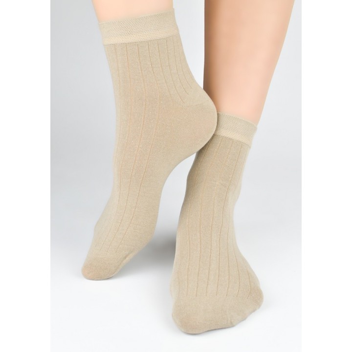 Носки NOVITI SB164-M-03, хлопок, бежевый, размеры 43-46