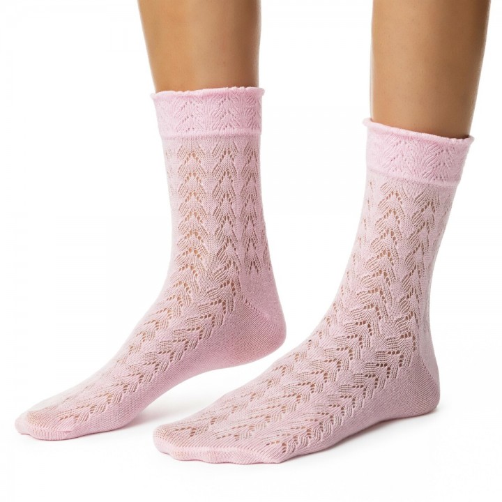 SKARPETY STEVEN 205 AŻUR RÓŻ 35-37