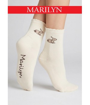 Носки Marylyn SCP Bunny цвета экрю, размер 36/40