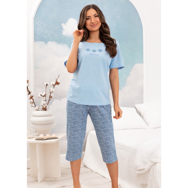 PIŻAMA REGINA 4006 NIEBIESKI /4XL