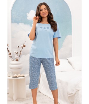 PIŻAMA REGINA 4006 NIEBIESKI /L