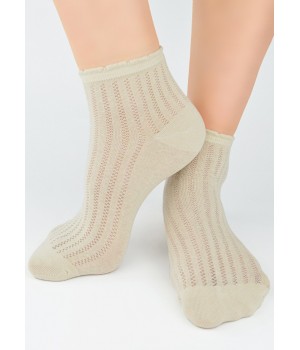 SKARPETY NOVITI SB120-G-02 ŻAKARD J BEŻ 35-38